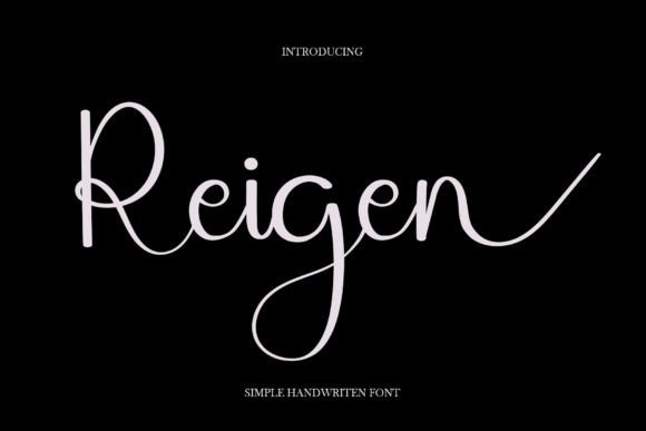 Reigen: A Handwritten Script Font for Creative Designers